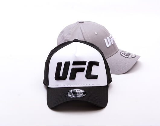 Kappe New Era - UFC MMA Core Logo 9FORTY Trucker - White / Black