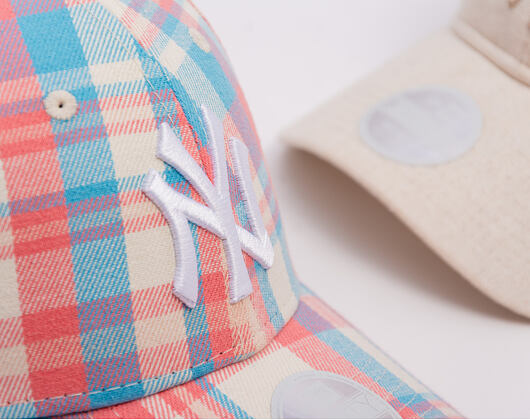 Damen Kappe New Era - MLB Check 9FORTY - NY Yankees - Pink Lift / White