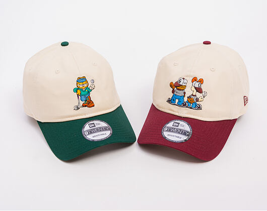 Kappe New Era - Garfield & Odie 9TWENTY - Cream / Burgundy