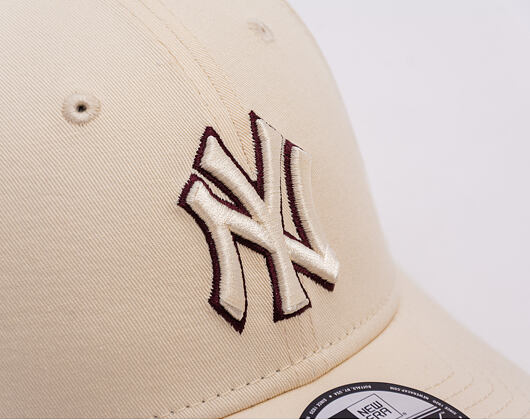 Kappe New Era - MLB Team Outline 9FORTY - NY Yankees - Cream / Burgundy
