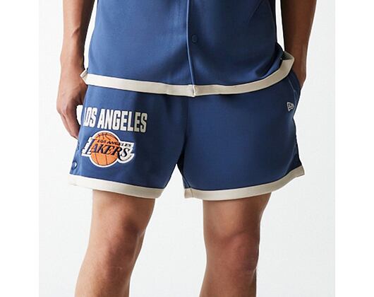 Shorts New Era - NBA Button Shorts - LA Lakers - Muted Indigo