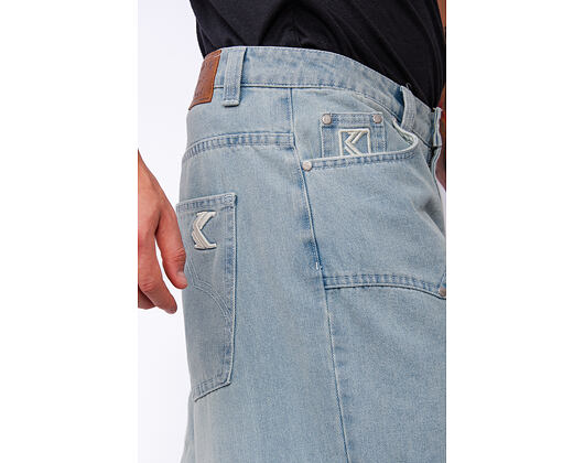 Hose Karl Kani - Og K Washed Western Relaxed Baggy Jeans - Blue