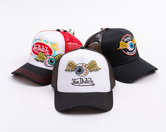 Kappi Von Dutch - Trucker - Eye Out Logo - Weiß/Schwarz