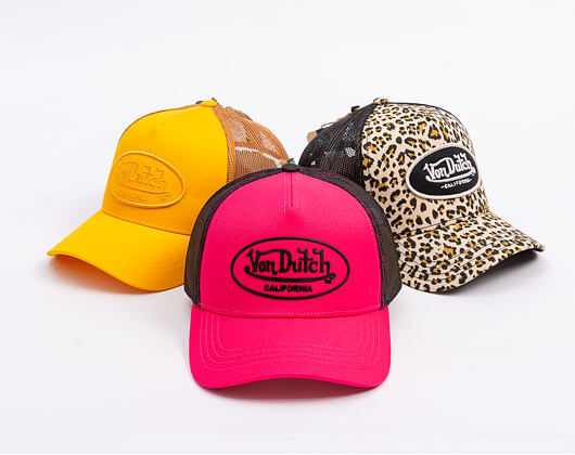 Kappe Von Dutch - Trucker - Rubber Logo Pink/Black