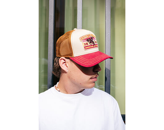 Kappe Stetson - Trucker Cap Rodeo - Wine/Beige