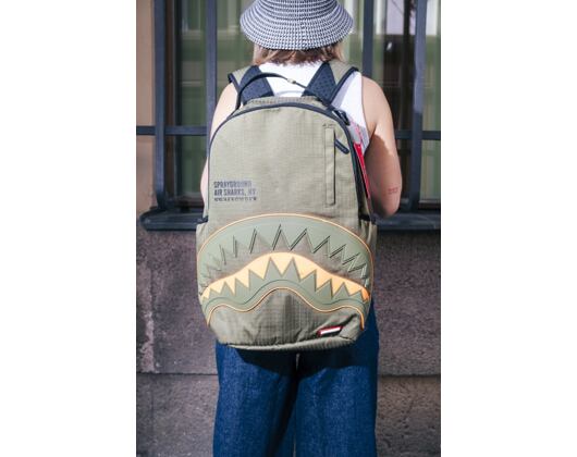 Rucksack Sprayground - Nylon Shark Central Army Dlx-Ripstop Backpack