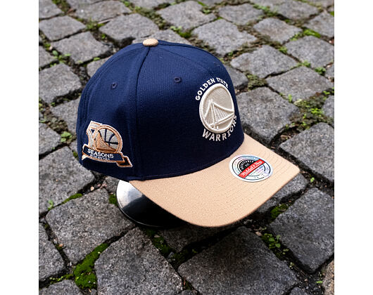 Kappe Mitchell & Ness - Sand Storm Classic Red - Golden State Warriors - Navy/Sand