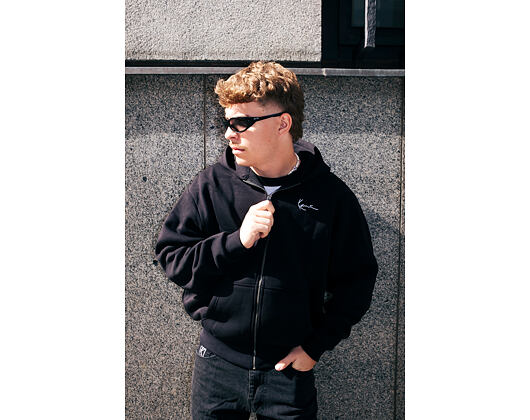 Pullover Karl Kani - Chest Signature Essential Oversized Zip Hoodie - Black