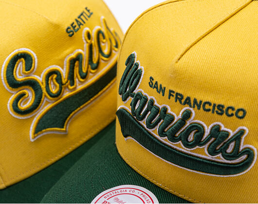 Kappe Mitchell & Ness - Harvest Gold Pro Crown - Golden State Warriors - Gold/Green