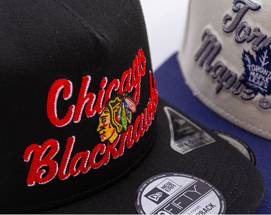 Basecap New Era - NHL Chainstitch 9FIFTY A-Frame - Chicago Blackhawks - Black