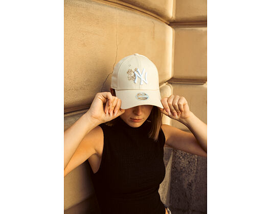 Damen Kappe New Era - MLB Roses 9FORTY - NY Yankees - Cream
