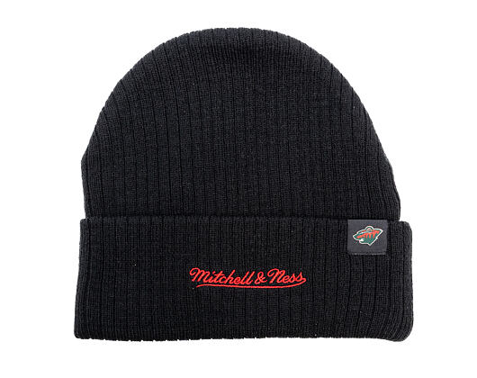 Mütze Mitchell & Ness - NHL Line Light Knit - Minnesota Wild - Black