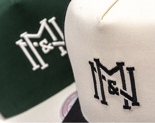 Kappe Mitchell & Ness - Branded Icon Trucker - Off White-Black