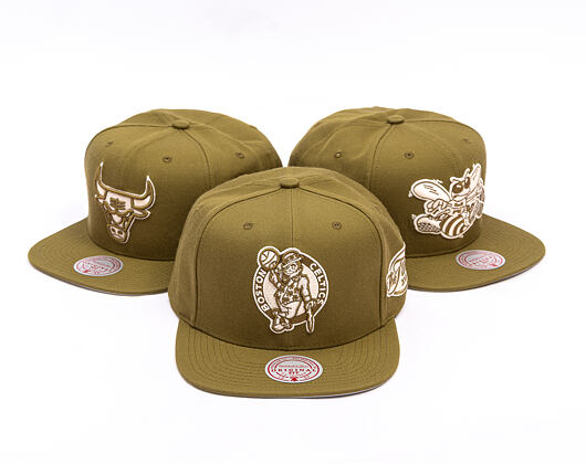 Kappe Mitchell & Ness - NBA Fashion Basic Snapback - Boston Celtics - Olive