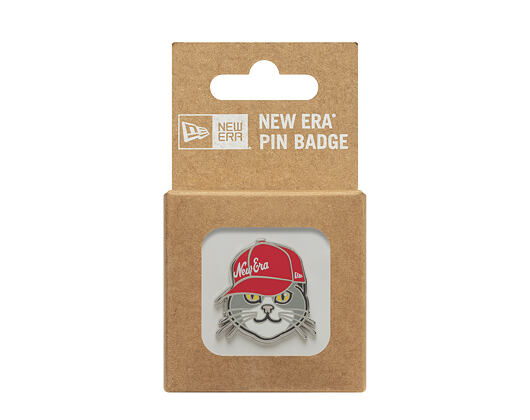 Brosche New Era - Branded Cap Pin - Cat - Silver