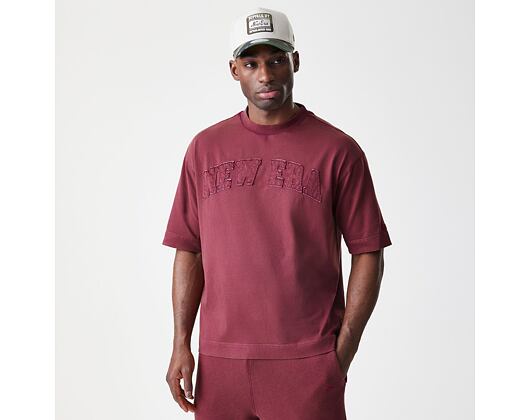 T-Shirt New Era - Branded Washed Oversized Tee - Burgundy