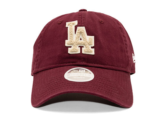Damen Kappe New Era - MLB Boucle 9TWENTY - LA Dodgers - Burgundy / Cream