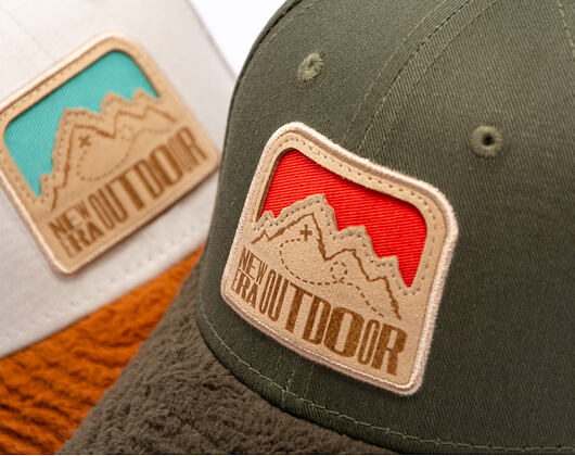 Kinder Kappe New Era - Branded Kids Outdoor 9FORTY - Olive / Orange