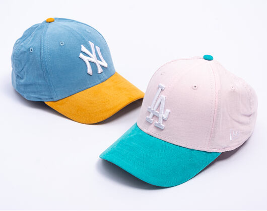 Kinder Kappe New Era - MLB Kids Cord 9FORTY - LA Dodgers - Light Pink / Mint