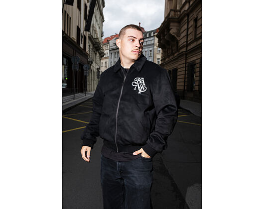 Jacke Karl Kani - Legacy Faux Suede Bowling Jacke - Black