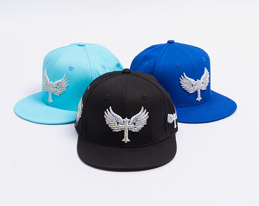 Kappe Reflection Luxury Shine Loud Snapback - Satin Schwarz / Weiß