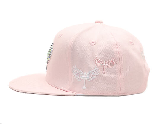 Kappe Reflection Luxury Shine Loud Snapback - Baby Pink / Weiß