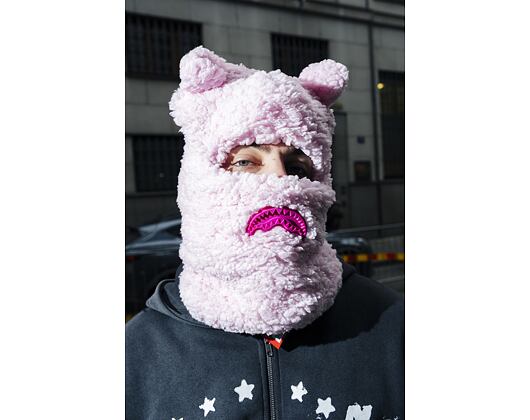 Der Haube Sprayground Pink Fleece Bear Ears Ski Mask