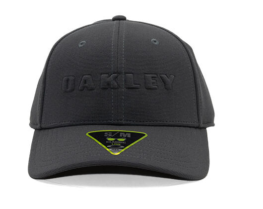 Kappe Oakley - Bark Embossed Hat - Pitch Black/Flame Red
