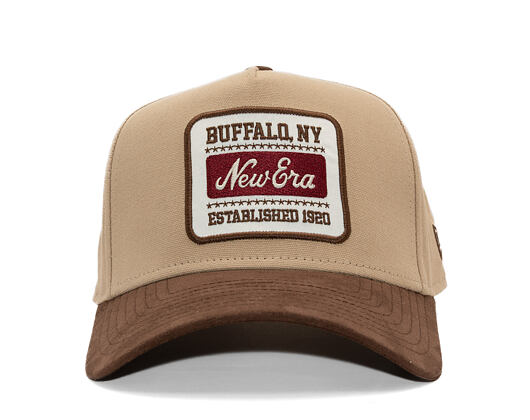Kappe New Era - Branded Suede Patch 9FORTY A-Frame - Camel