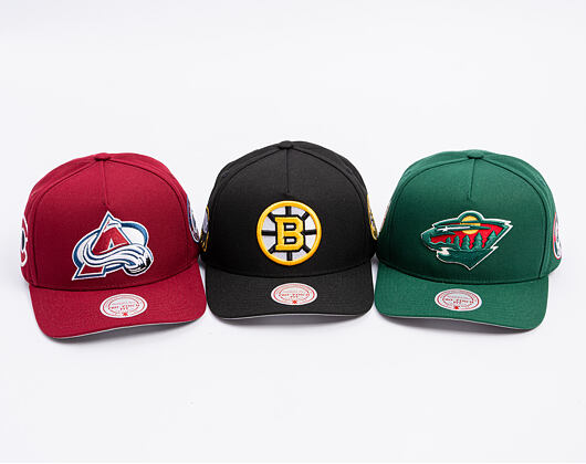 Kappe Mitchell & Ness - Colorado Avalanche - Double Clutch Pro Snapback - Maroon