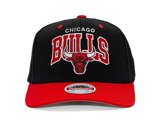 Kappe Mitchell & Ness - NBA Team Arch Snapback - Chicago Bulls - Black / Red