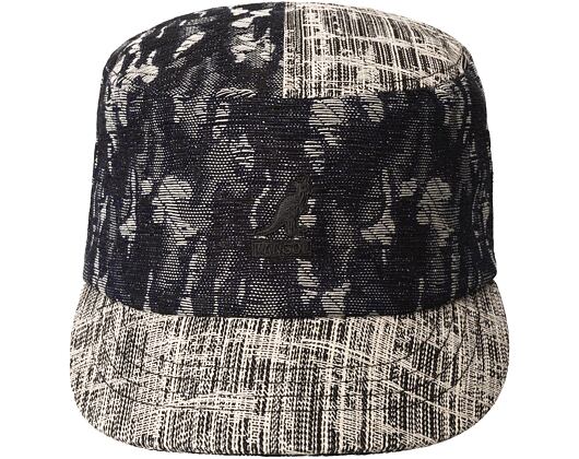 Kappe Kangol - TRENDS PACK - Denim Mashup Army Cap - Black Topstitch
