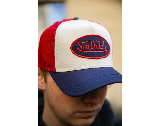 Kappe Von Dutch - Trucker - Classic Logo - Beige/Navy/Red