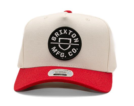 Kappe Brixton - Crest MP Snapback - Off White/Rush