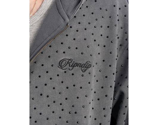 Pullover Ripngems Zip Up Hoodie (Charcoal Wash)