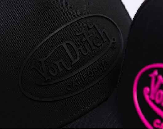 Kappe Von Dutch - Trucker - Rubber Logo Black/Black