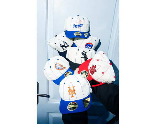 Kappe New Era - MLB Retro Linen Pinstripe 59FIFTY Retro Crown - NY Mets - Team Color