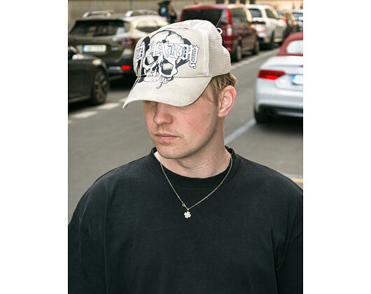 Kappe Ed Hardy - Gothic Skull Tab 5 Panel Trucker Cap - Dove