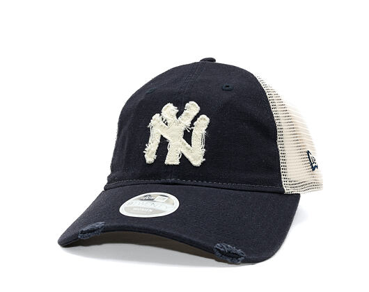 Damen Kappe New Era - MLB Distress Trucker 9TWENTY Trucker - NY Yankees - Navy