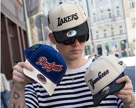 Kappe New Era - MLB City Icon 9FORTY A-Frame - NY Yankees - Cream / Navy