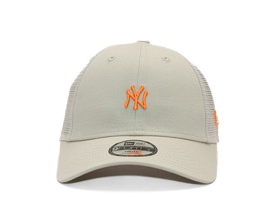 Kinder Kappe New Era - MLB Homefield 9FORTY Trucker - NY Yankees - Stone / Orange