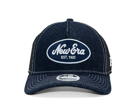 Damen Kappe New Era - Branded Denim Oval Logo 9FORTY M-CROWN A-Frame Trucker - Navy