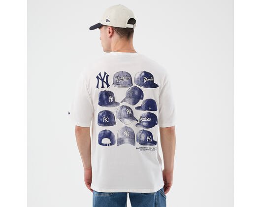 T-Shirt New Era - MLB Cap Graphic Oversized Tee - NY Yankees - White