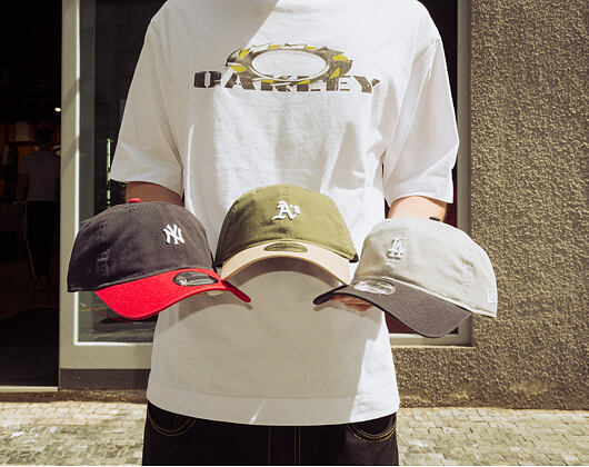 Kappe New Era - MLB Mini Logo Washed Contrast 9TWENTY - NY Yankees - Navy / Scarlet