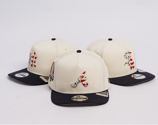 Kappe New Era - MLB "American Flag" 9FIFTY - Atlanta Braves - Chrome White