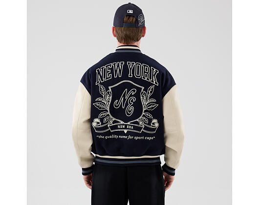 Jacke New Era - Branded Oversized Varsity Jacket - Navy