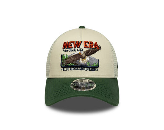 Kappe New Era - Branded Graphic 9FORTY M-CROWN A-Frame Trucker - Cream / Cilantro Green