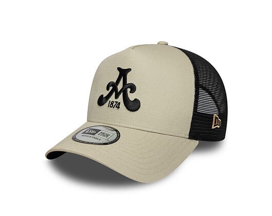 Kappe New Era - Core Logo 9FORTY A-Frame Trucker - ASTON VILLA FC - Stone