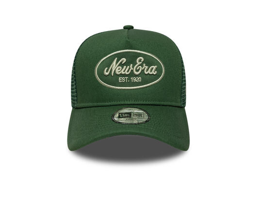 Kinder Kappe New Era - Branded Oval Patch 9FORTY A-Frame Trucker - Cilantro Green / Soft Grass
