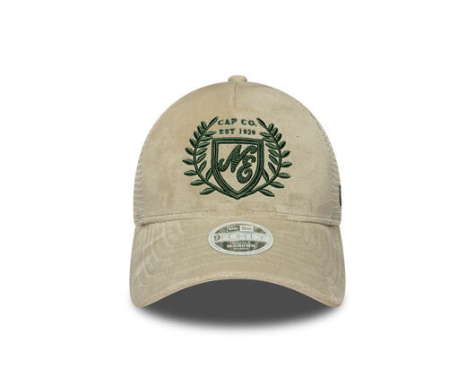 Damen Kappe New Era - Branded Velour 9FORTY M-CROWN A-Frame Trucker - Cream